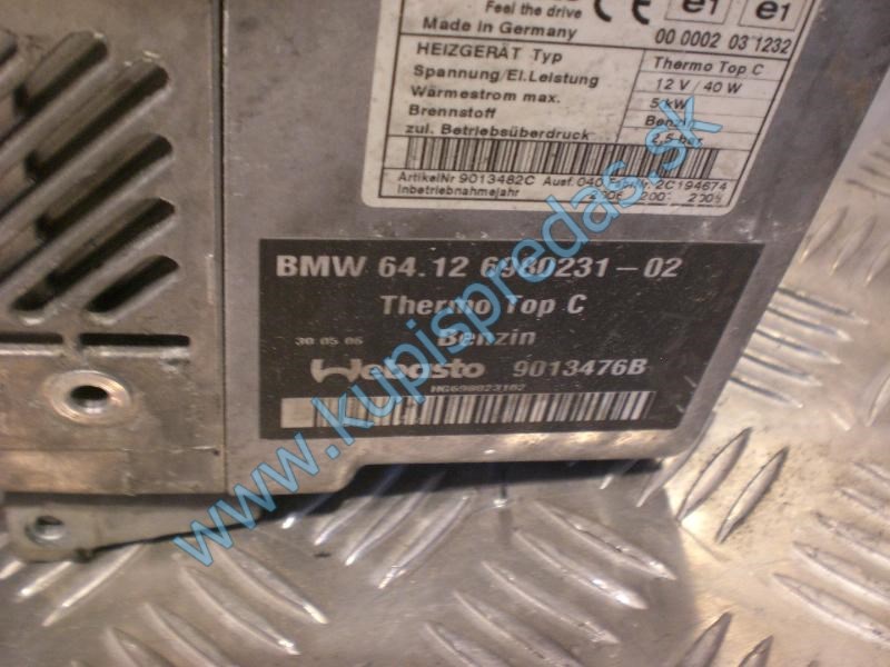 Nezávislé kúrenie Webasto BMW 7 E65 